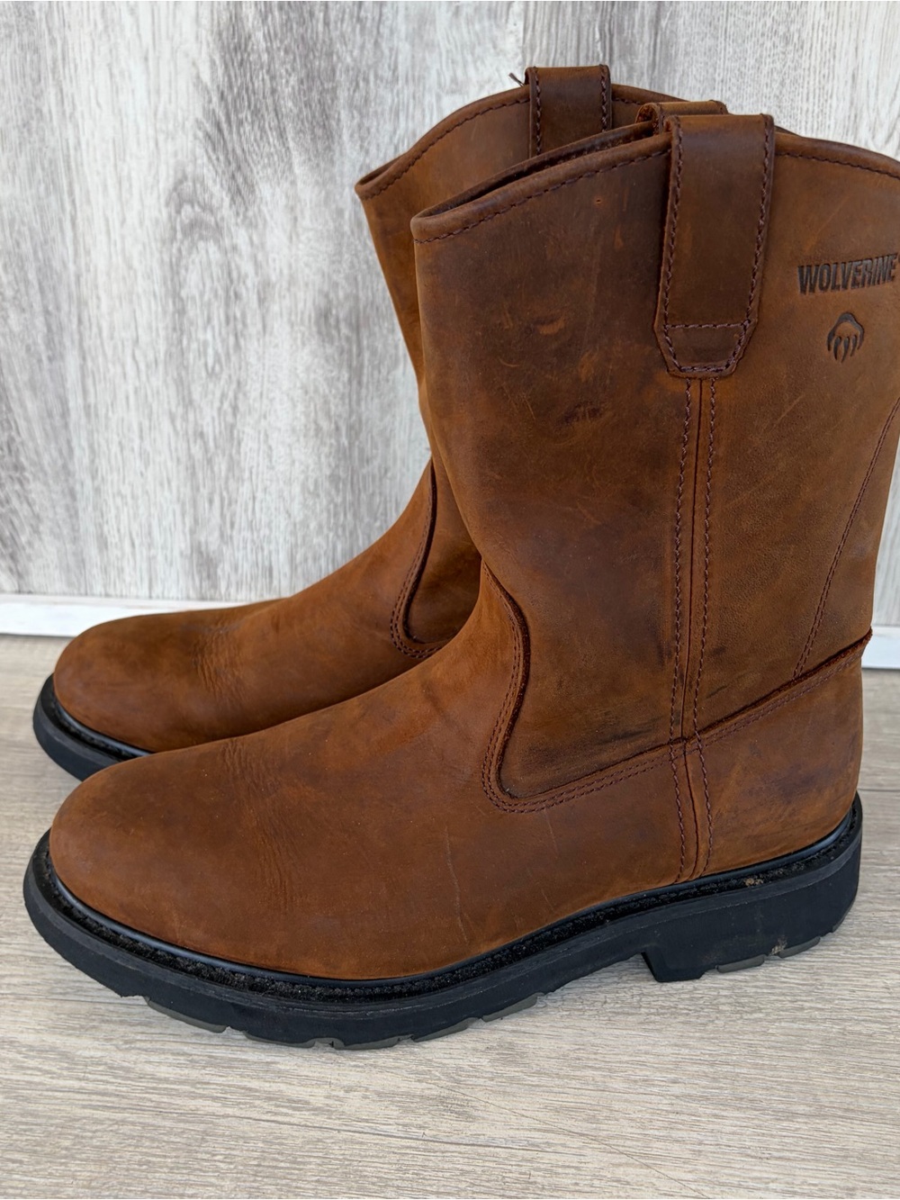 Wolverine Wellington Work Boots Men's 10 EW Brown Rugged Farm Outdoors Western